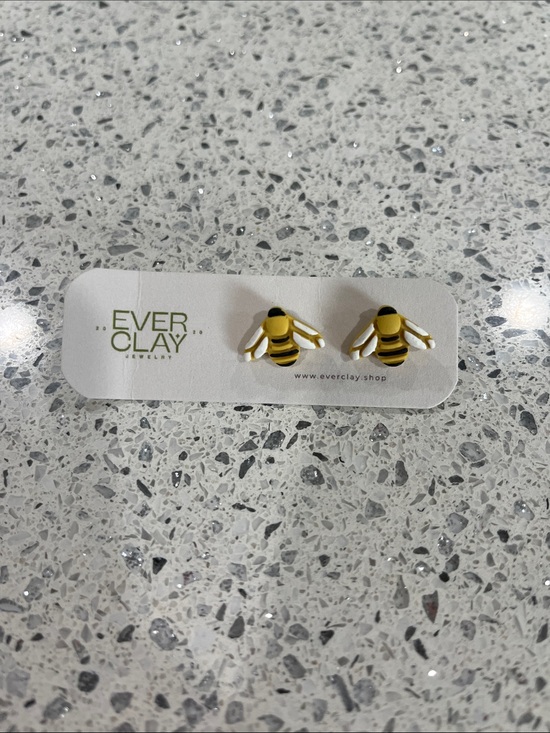 Ever Clay Jewelry - EVER CLAY Yellow Bee Stud Earrings